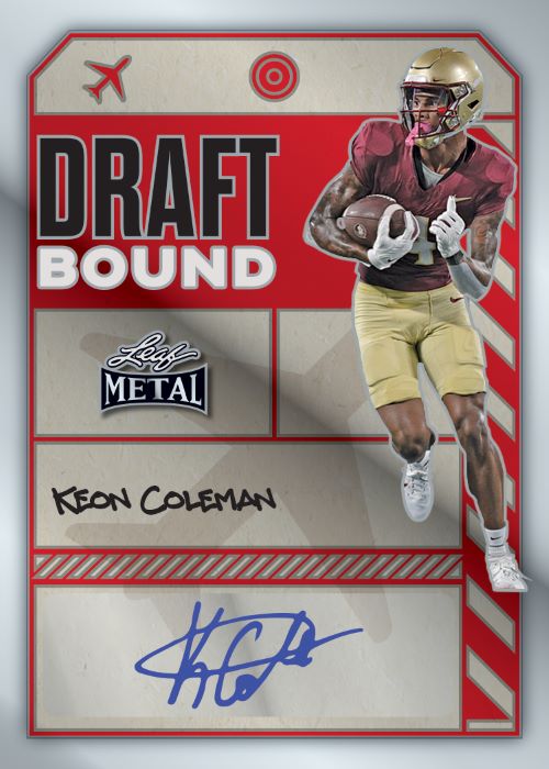 2024 Leaf Metal Football Cards-Keon Coleman