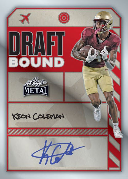 2024 Leaf Metal Football Cards-Keon Coleman