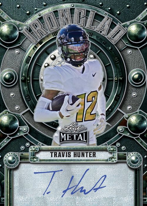 2024 Leaf Metal Football Cards-Travis Hunter Iron Clad