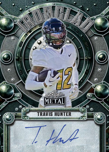 2024 Leaf Metal Football Cards-Travis Hunter Iron Clad