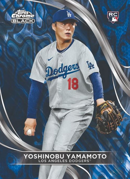 2024 Topps Chrome Black Baseball Cards-Yoshinobu Yamamoto