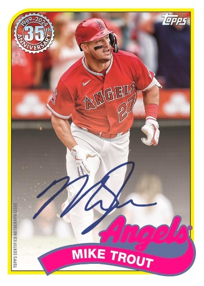 2024 Topps Series 1 Baseball Cards-Mike Trout Anniversary Auto