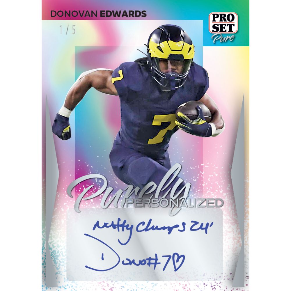 2024 Leaf Pro Set Pure Football Cards - Donovan Edwards