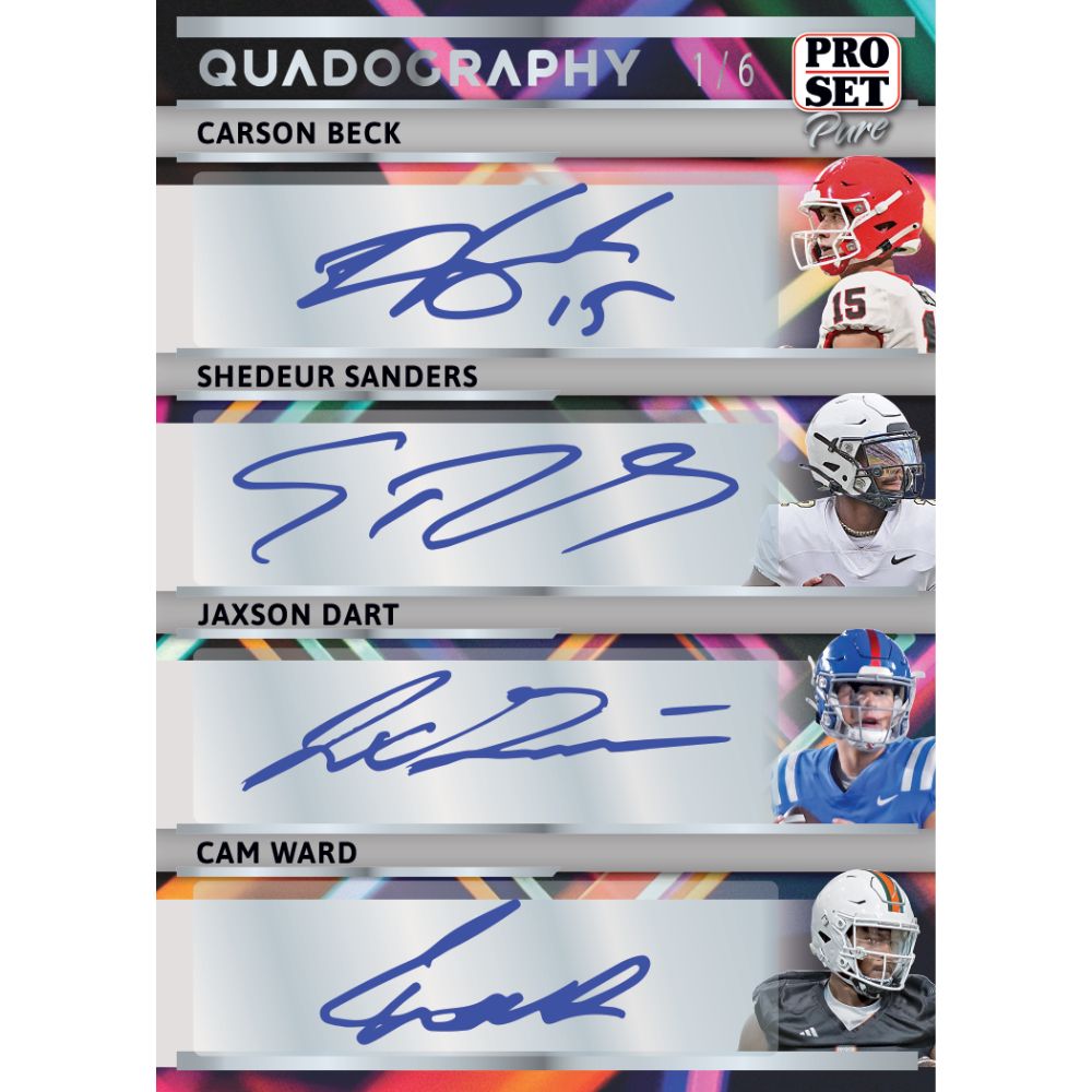 2024 Leaf Pro Set Pure Football Cards - Quadography