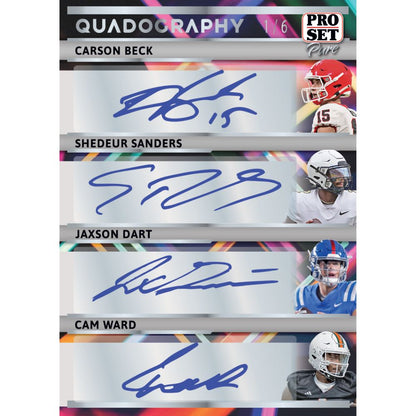 2024 Leaf Pro Set Pure Football Cards - Quadography
