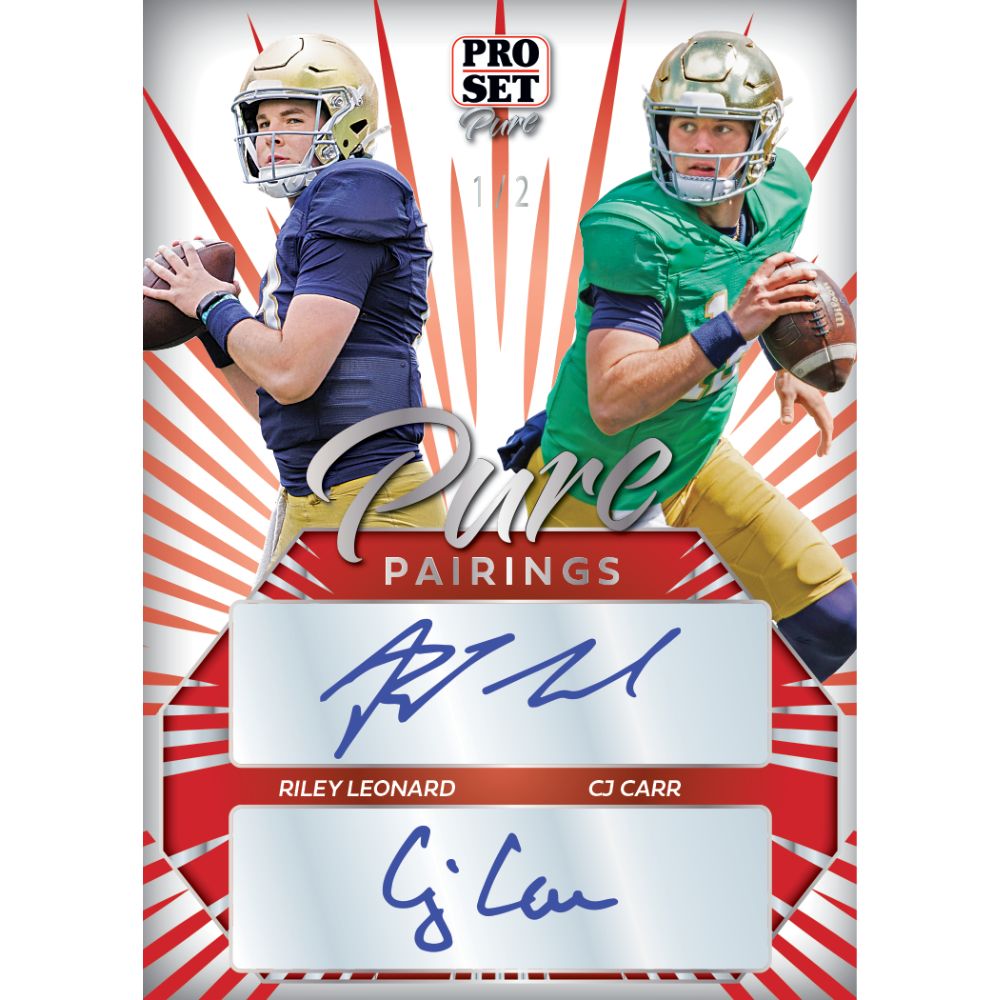 2024 Leaf Pro Set Pure Football Cards - Riley Leonard_CJ Carr