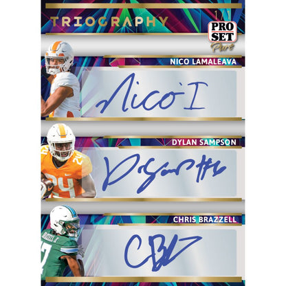 2024 Leaf Pro Set Pure Football Cards - Triography