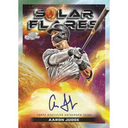 2024 Topps Cosmic Chrome Baseball Cards-Aaron Judge Auto-Solar Flares
