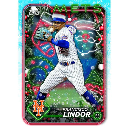 2024 Topps Holiday Baseball Cards - Francisco Lindor