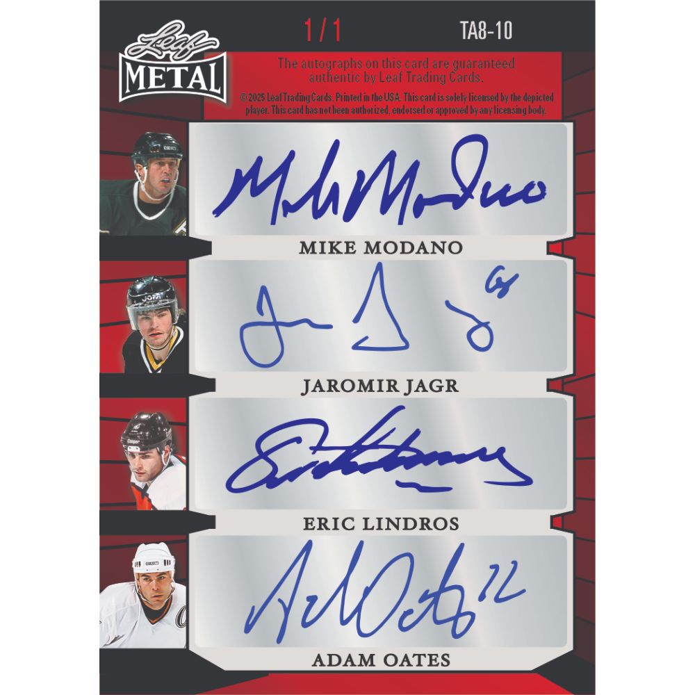 2025 Leaf Metal Legends Hockey Cards - Ta8-10