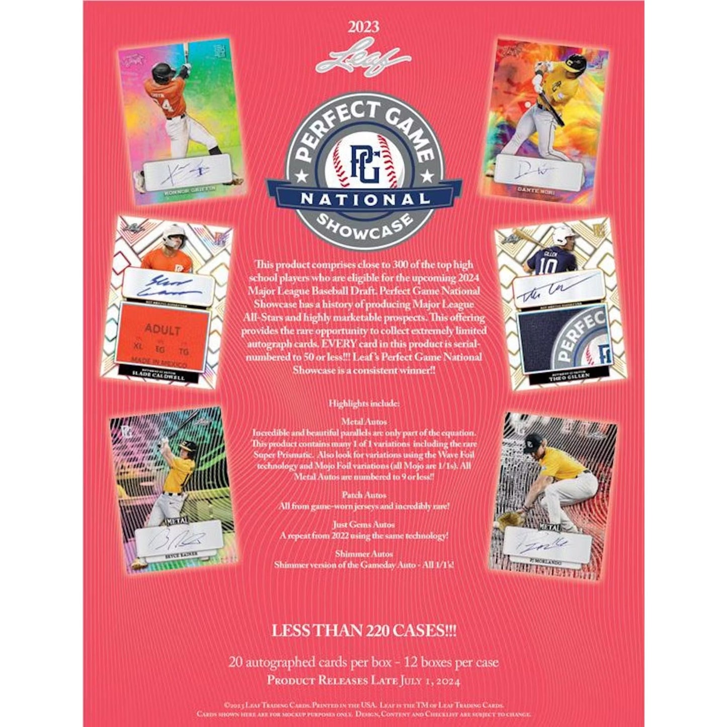 2023 Leaf Perfect Game National Showcase Baseball Hobby Box