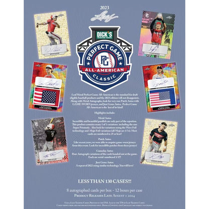 2023 Leaf Perfect Game All-American Classic Baseball Hobby Box