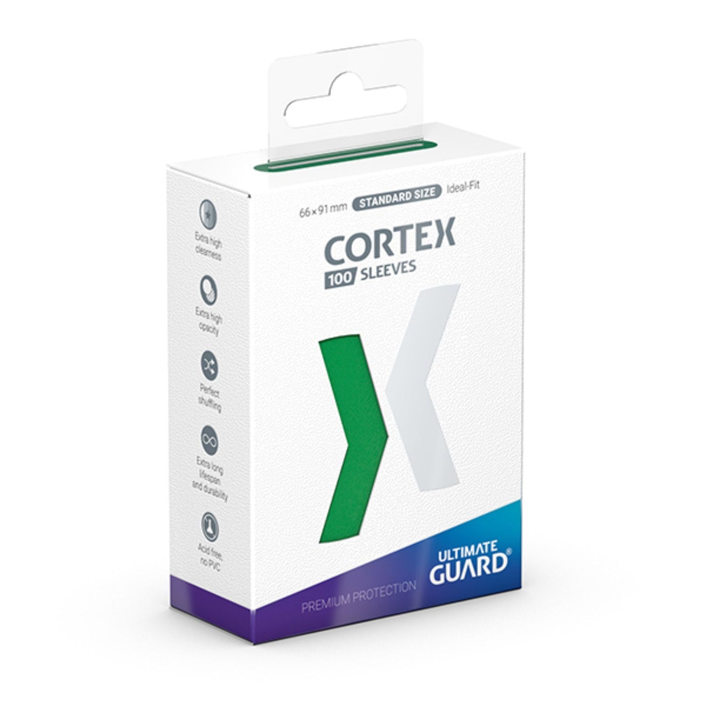 Ultimate Guard Cortex Standard Sleeve Green Glossy