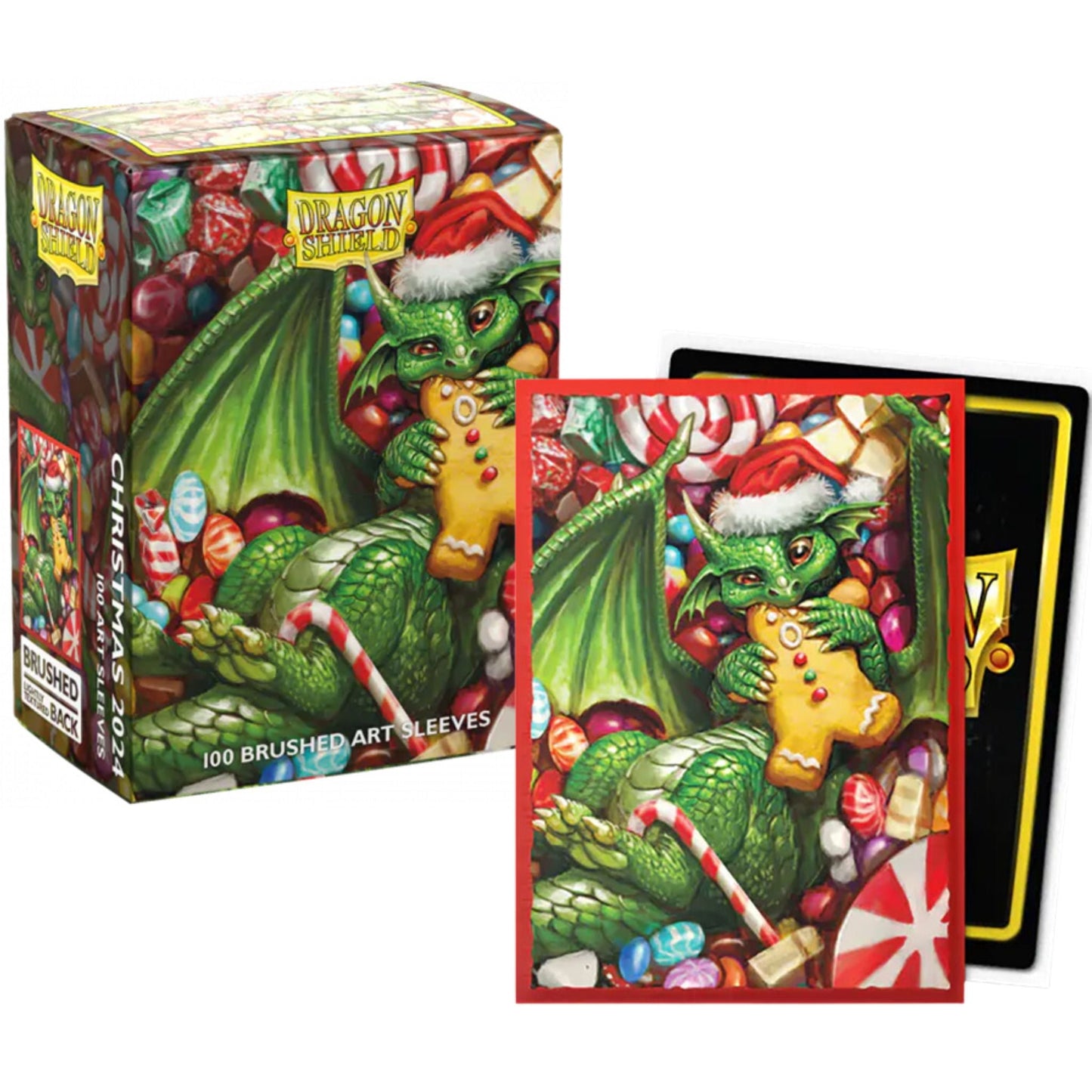 Dragon Shield Brushed 2024 Christmas Art Standard Sleeves