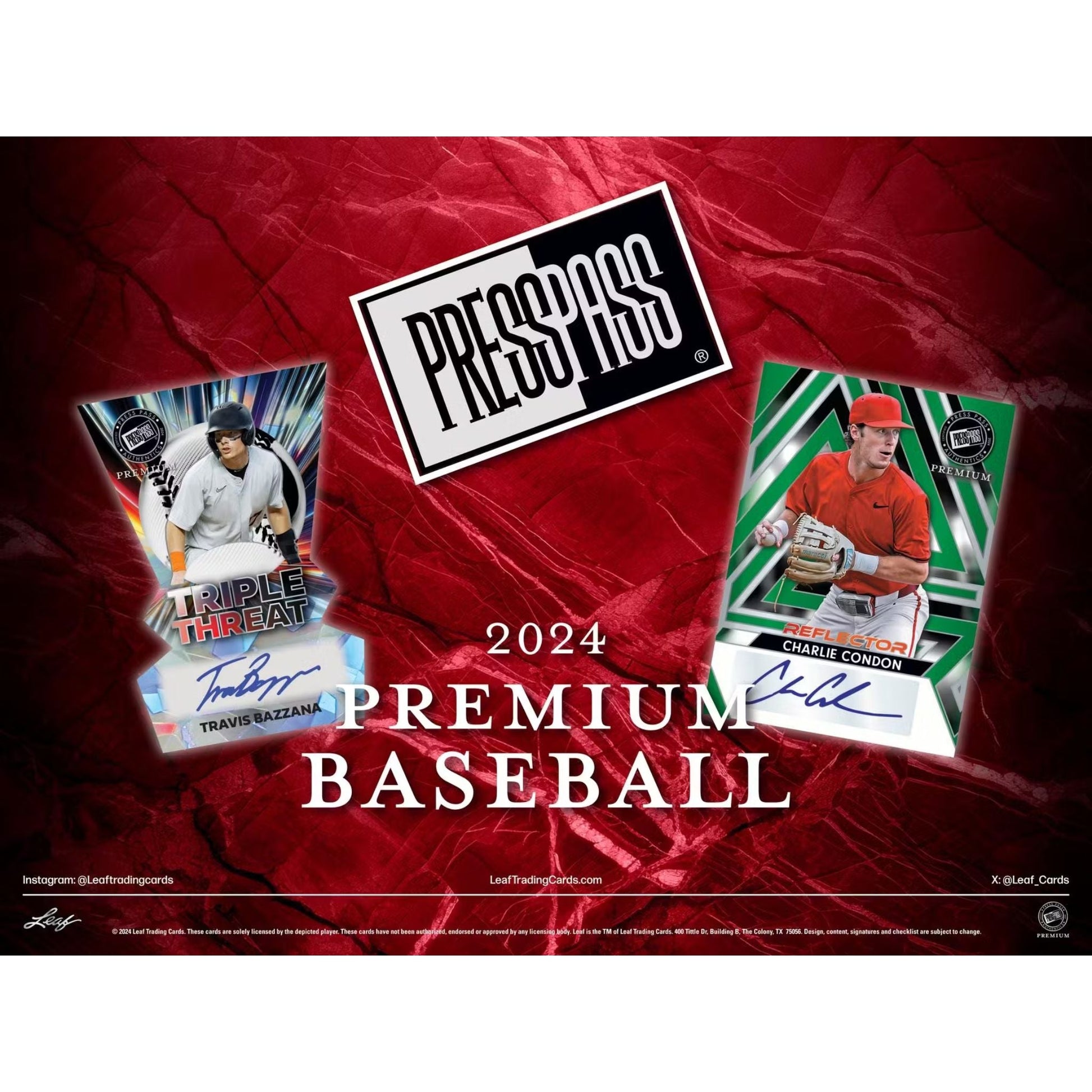 2024 Leaf Press Pass Premium Baseball Hobby Box