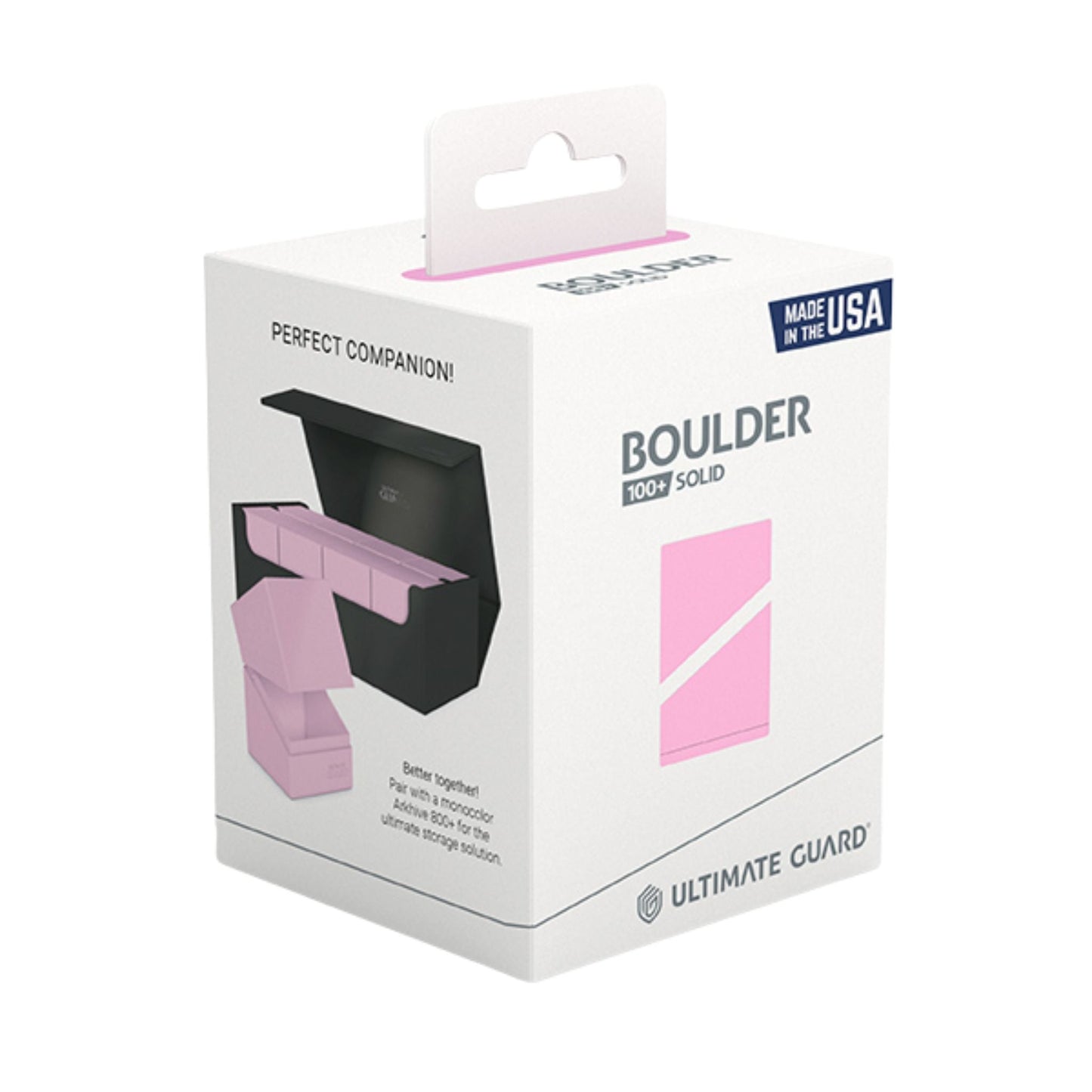 Ultimate Guard Boulder 100+ Standard Solid Candy Pink Deck Case