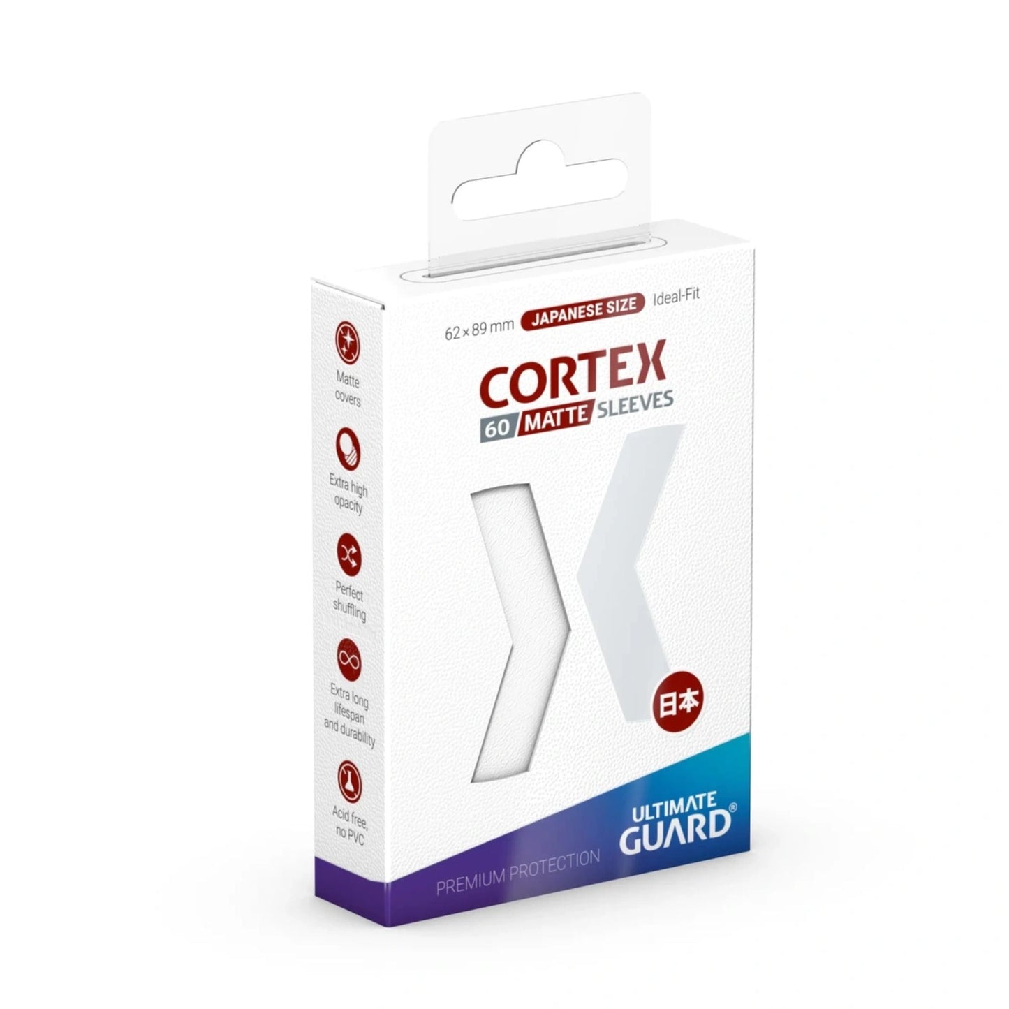 Ultimate Guard Cortex Sleeves Japanese Size Matte White/Black