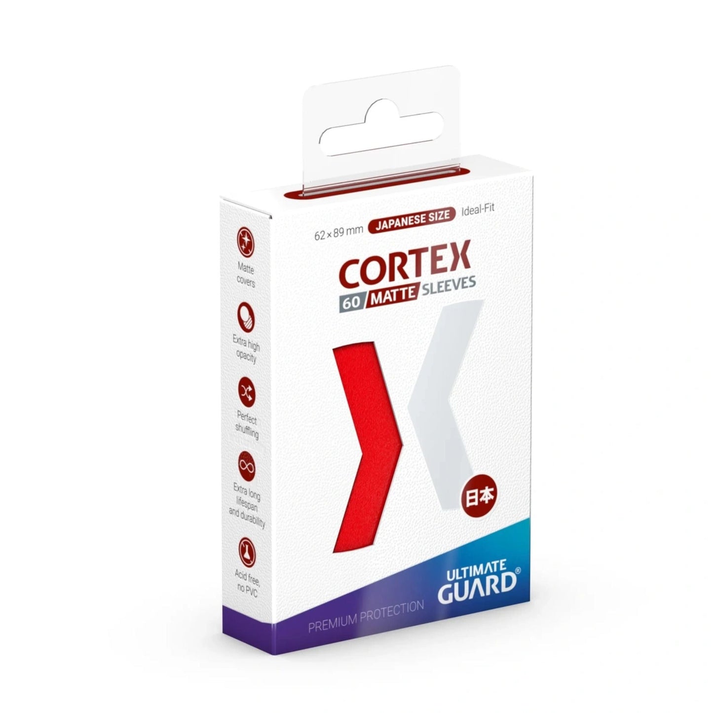 Ultimate Guard Cortex Sleeves Japanese Size Matte Red