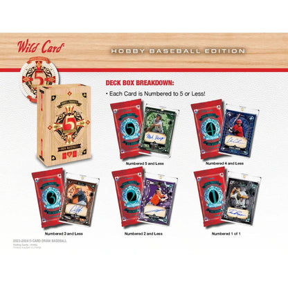 2024 Wild Card Five Card Draw Baseball Hobby Box