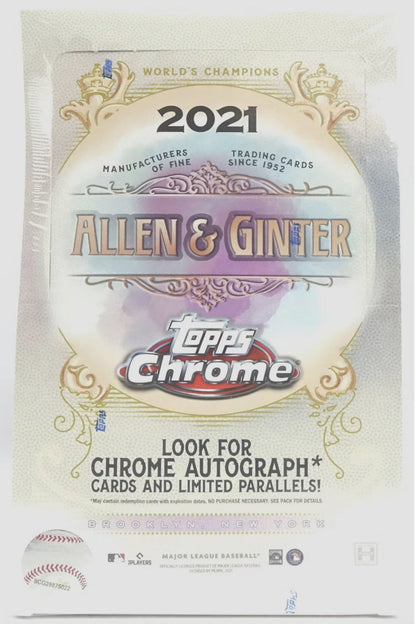 2021 Topps Allen & Ginter Chrome Baseball Hobby Box